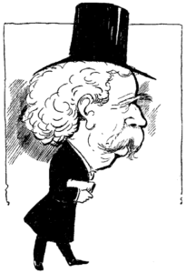 Caricature of Mark Twain